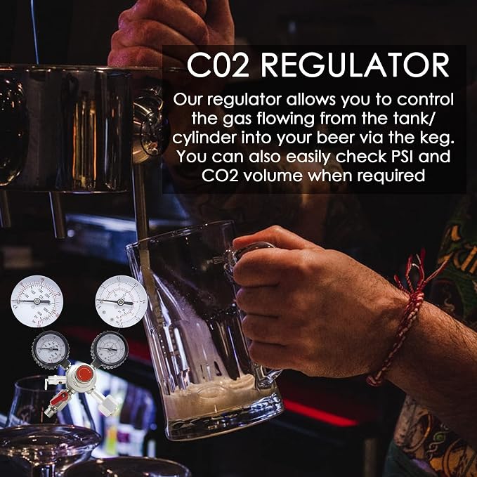Kegerator Parts Handle Beer Faucet Flow Rate Regulator Kit for Home Home Brew Draft Beer Tap Setup Chrome beer Tap With 4" Long Shank Kegerator conversion kits