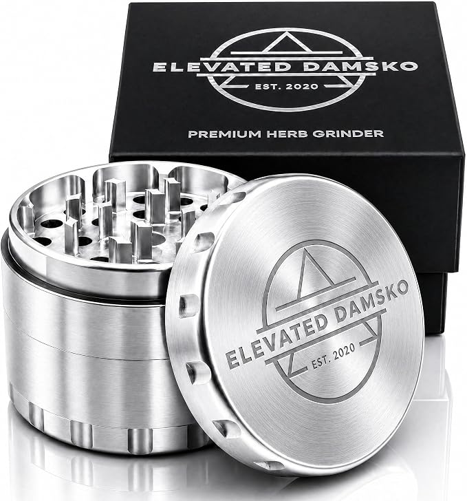 2.5" Solid Stainless Steel Spice & Herb Grinder for Kitchen | Strong Magnetic Lid, Precision-Cut Teeth, Brushed Finish, Gift-Ready