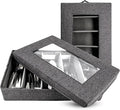 Homelux Theory Silverware Organizer with Lid, Hard Shell China Storage Containers for Flatware Storage, Heavy Duty Silverware Storage Box for Packing Serving Utensils with 5 Dividers and Thick Surface