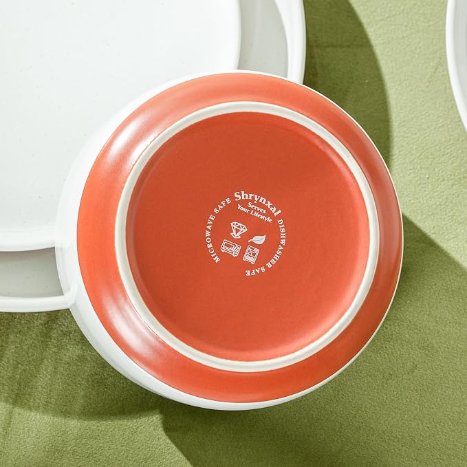 28 OZ Ceramic Cereal Bowls Set, 6 Inch, Set of 4, Elegant White | Handcrafted, Dishwasher & Microwave Safe, Stoneware Deep Soup Bowls for Everyday Use