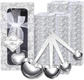 50 Packs Heart Shaped Measuring Spoons, Stainless Steel Measure Spoons Set, Baby Shower Favors For Guests Bridal Shower Party Or Wedding Favors Decorations With Individual Gift Boxes
