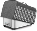 Yarwo 4 Slice Toaster Cover with Pockets and Top Handle, Nylon Toaster Cover Fits for Most 4 Slice Long Slot Toasters, Gray with Arrow