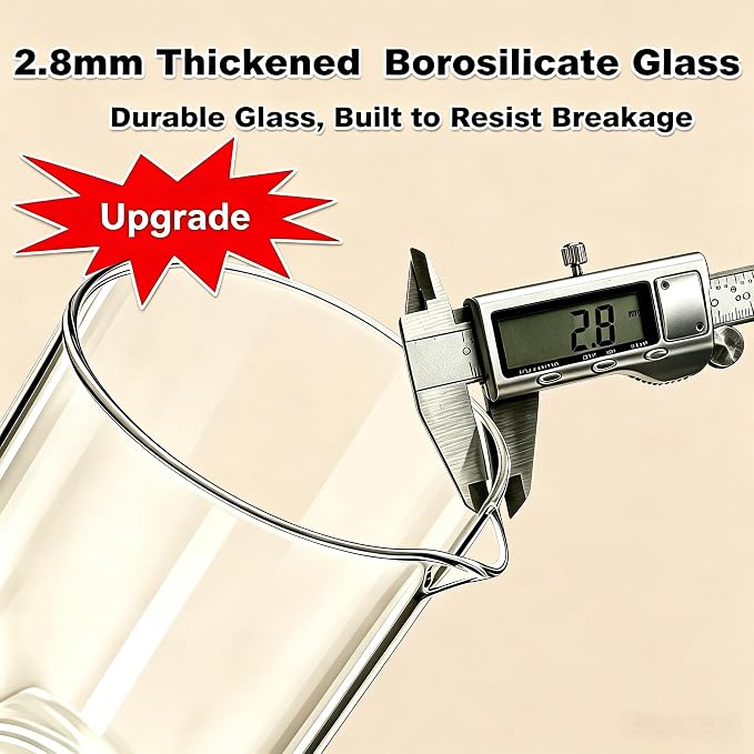QUQIYSO French Press Coffee Maker, Large French Press with Thick Borosilicate Glass, 304 Stainless Steel Filter, Teapot & Coffee Maker for Home, Office, Party, 51oz, Silver
