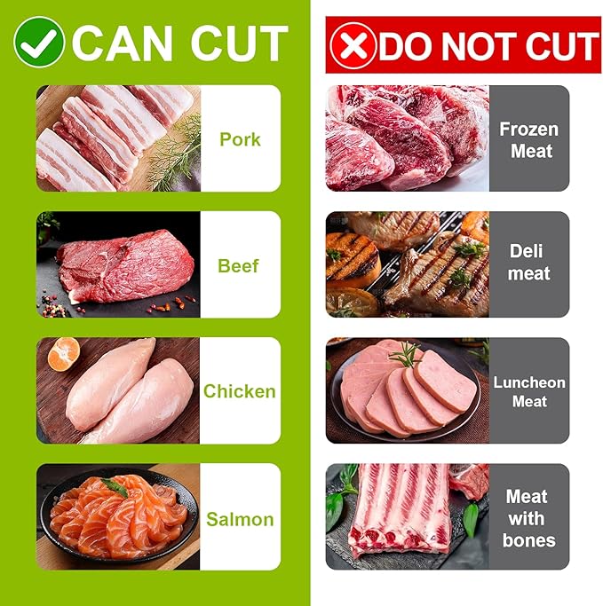 Fresh meat slicer, adjustable thickness, 2 or 4 mm, 17-in-1 stainless steel manual meat slicer, Cleaver Knife,Meat Cleavers can be Sliced, Striped, Diced, for salmon chicken breast beef pork