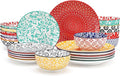 vancasso SELENE Plates and Bowls Set for 6, 24 Pieces Dinnerware Sets, Mircowave and Dishwasher Safe Dishes Set, Porcelain Muted Dinnerware