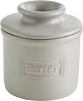 Butter Bell - The Original Butter Bell crock by L Tremain, a Countertop French Ceramic Butter Dish Keeper for Spreadable Butter, Café Matte Collection, Stone