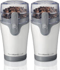 Hamilton Beach Fresh Grind Electric Coffee Grinder for Beans,Spices and More,Stainless Steel Blades,Removable Chamber,Makes up to 12 Cups,White,(Pack of 2)