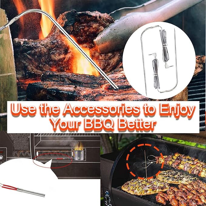 Digital W/LCD Display Control Board Thermostat Kit for Pit Boss Pellet Grill Smoker Austin XL, Replacement Parts Includes Meat Probes,Temp Sensor & Ignition Hot Rod