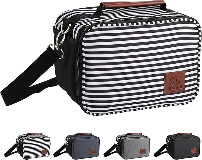 Umami Adult Bento Box Lunch Set Bundle – 50 oz Leakproof Stackable Bento Box with Utensils, Dividers & Sauce Jar + Insulated Lunch Bag, Microwave & Dishwasher Safe