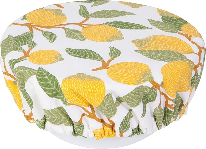 Now Designs Lemons Save It Reusable Cotton Bowl Covers 7.5 and 9.25 inch, Set of 2