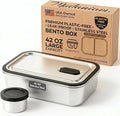 Modaniam 42 OZ Stainless Steel Bento Box, Stainless Steel Lunch Box Container For Adults, Lunch Containers, Salad Container