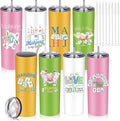 Patelai 8 Pack Mahjong Gifts for Women Men, 20 oz Mahjong Tumblers with Lid and Straw Mah Jong Stainless Steel Insulated Sublimation Cups for Mah Jong Lovers Birthday Party Favors Gifts