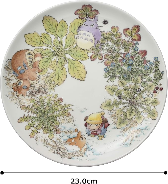 Noritake T50116A/4660-1 My Neighbor Totoro Plate 9.1 inches (23 cm), Oinu no Fuguri Edition, Microwave Safe, 1 Piece