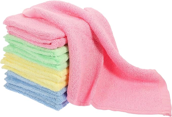12pcs Microfiber Kitchen Dish Towels Multipurpose Cleaning Cloths Bulk Absorbent Duster Towels for Household and Bathroom Use