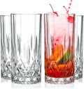 Barski Highball Glass - Drinking Glasses - Set of 4 - Hiball Tumblers - Glass Crystal Tumbler - for Water, Juice, Beer, Mixed Cocktails, Mojito Glass, Tom Collins Bar Glassware, 13 oz, Made in Europe