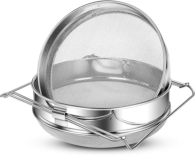 1 Set Honey Strainer for 5 Gallon Bucket Stainless Steel Honey Filter Double Strainer Bee Keeping Equipment Filter Bee Keeping Extract Tools