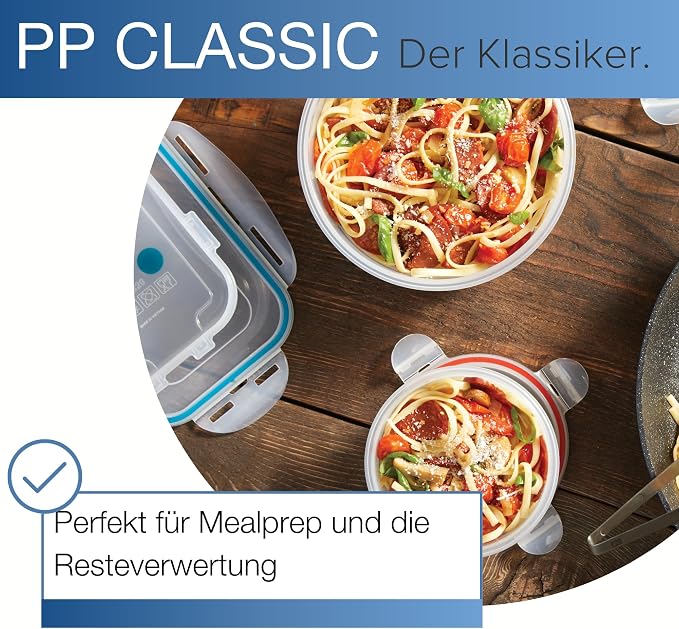 LOCK & LOCK Easy Essentials Food Lids/Pantry Storage/Airtight Containers, BPA Free, Rectangle - 8 Cup - for Cookies, Clear (Pack of 2)