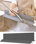 DEARCUS Kitchen Sink Splash Guard 23 Inch - Soft Silicone Water Shield Keeps Clothes & Countertops Dry, Strong Suction Non-Slip, No More Wet Sleeves or Sore Arms - Dishwasher Safe (Deep Gray)