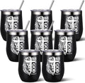 Sliner 8 Pcs Christian Gifts for Men Man of God Coffee Tumbler with Lid Catholic Gift for Men Bible Verse Gift for Pastor Father's Day God Bless Church Religious Cross Inspirational Gifts