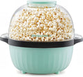 Elite Gourmet 4.5Qt. Stirring Popcorn Maker with Ceramic Coated Plate, Stirring Rod, Clear Cover Doubles as Serving Bowl, Butter Melting Tray, Up to 18 Cups, Makes Fresh Buttery Popcorn, Mint