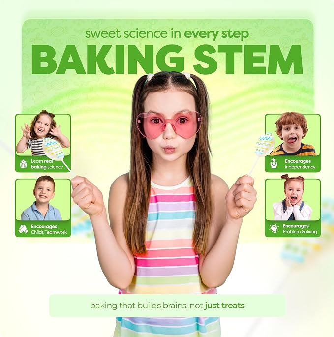 BAKETIVITY Kids Baking DIY Activity Kit - Egg Shape Vanilla Cake Pops Baking Kit with Pre-Measured Ingredients – Best Gift Idea for Boys and Girls Ages 6-12