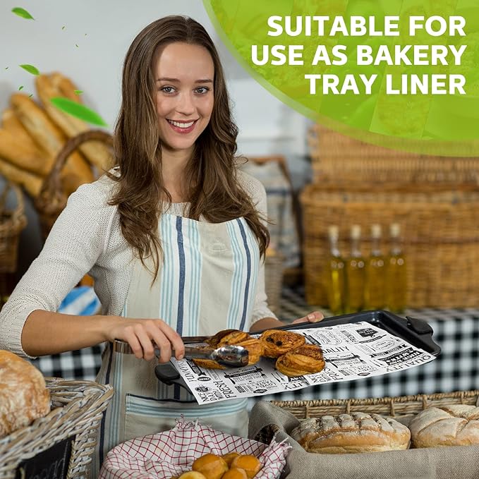 Wax Paper Sheets Deli Newsprint Food Basket Liners 8.3 x 9.8 in Sandwich Wrapping Paper Grease Resistant Waterproof Wrapping Tissue Hamburger Picnic Tissue for Baking Kitchen