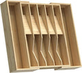 Expandable Silverware Organizer, Utensil Drawer Organizer & Cutlery Tray Dividers for Spoons Forks Knives (12 Slot,Natural Bamboo), 16.73”x12.91”x1.97 “