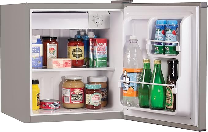 BLACK+DECKER BCRK17V Compact Refrigerator Energy Star Single Door Mini Fridge with Freezer & Keurig® K-Supreme Single Serve K-Cup Pod Coffee Maker, MultiStream Technology, Gray