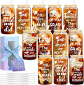 12 Set Graduation Gifts Glass Cups, Congratulations Graduate Cups with Lid Straw, 16oz Can Shaped Beer Glass Cups Inspirational Grad Gifts, College Master's Degree Graduation Party Supplies