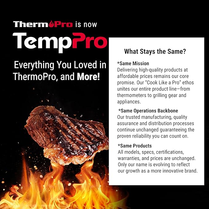 TempPro TP511 Digital Candy Thermometer with Pot Clip, Programmable Instant Read Food Meat Thermometer with 10'' Long Probe for Baking Grilling Candle Oil Deep Fry Thermometer(Previously ThermoPro)