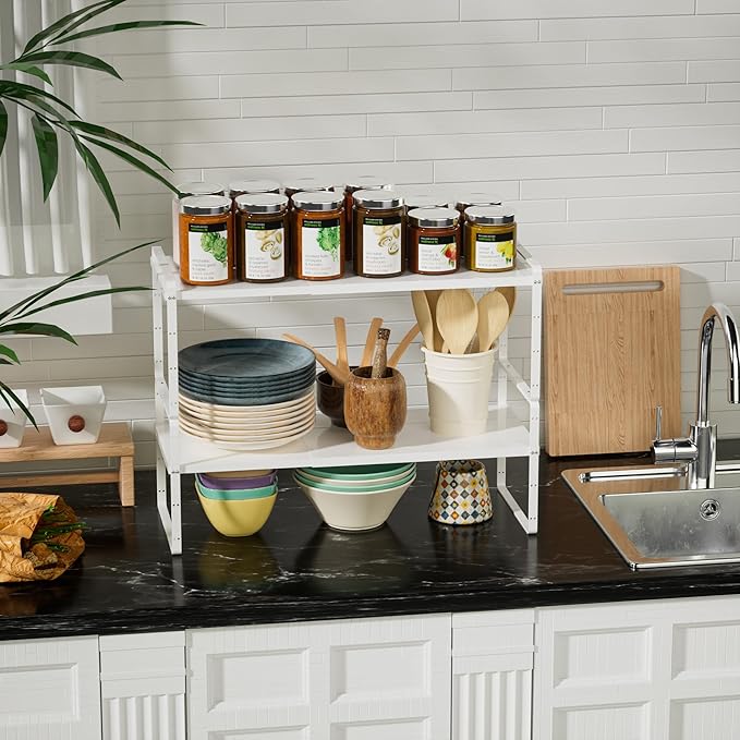 Cabinet Organizer Shelf Expandable Cabinet Space Rack Kitchen Sink Grid Protector Sink Bottom Grid Stainless Steel Sink Grate