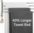 KES Swivel Towel Rack, Swing Arm Towel Bar 4-Arm Extra Long 19.5" Swing Out Towel Rack for Bathroom Wall, Hand Towel Rack Wall Mounted 18/8 Stainless Steel Polished Finish, A2103S4L50
