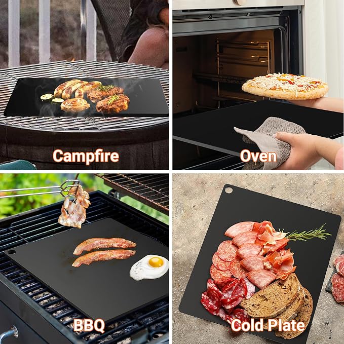 Onlyfire Pizza Steel Baking Sheet – 16 x 14 inch Heavy Duty Metal Stone for Oven & Grill – Ultra Conductive Carbon Steel Surface for Crispy Crust, Faster & Hotter Baking for Pizza, Bread, and More