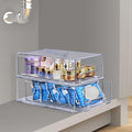 Sorbus Medium Clear Stackable Storage Drawers, Plastic Storage Drawers with Handles, Craft, Clothes, Medicine, Makeup, Closet, Art Supply, Bathroom, Shoe, Toy Storage Organizer (2 Pack)