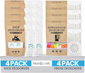 NonScents Shoe & Refrigerator Deodorizer Bundle - 4 Pack (8 Count) Shoe Odor Eliminator & 4 Refrigerator Deodorizer - Powerful, Reusable Odor Absorbers for Shoes, Fridge, Closets - Unscented Freshness