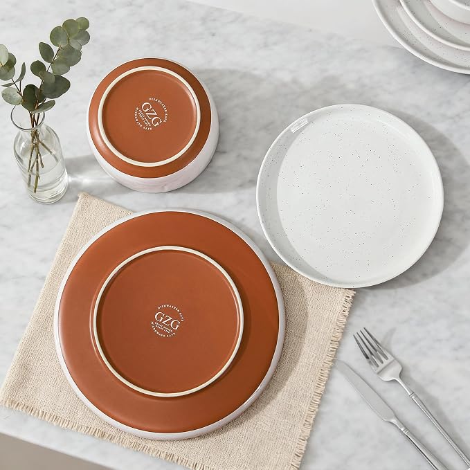 GZG 6 Inch Ceramic Cereal Bowls Set of 4, 28oz Large Soup Salad Pasta Bowls, Porcelain Oatmeal Bowl for Kitchen, Microwave & Dishwasher Safe