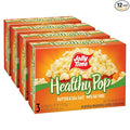 Jolly Time Healthy Pop Buttery Microwave Popcorn, Low Fat Gluten Free Non-GMO, 3oz Sharing Bag, 3 Bags Per Carton (Healthy Pop - Butter & Sea Salt, 3 Ounce (Pack of 12))