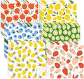 Whaline 240Pcs Fruit Wax Paper Summer Lemon Pineapple Strawberry Deli Wrap 11.8 Inch Colorful Blueberry Kiwi Sandwich Waterproof Greaseproof Picnic Liners for Party Kitchen Supplies