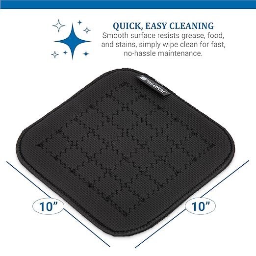 Carlisle FoodService Products UHP1010BK Ultigrip Square Commercial Hot Pad Pan Holder, 10" X 10", Black