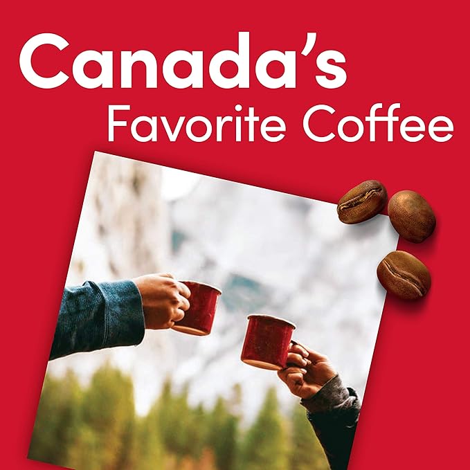Tim Hortons Whole Bean Original, Medium Roast Coffee, Made with 100% Arabica Beans, 12 Ounce Bag, 6-Pack