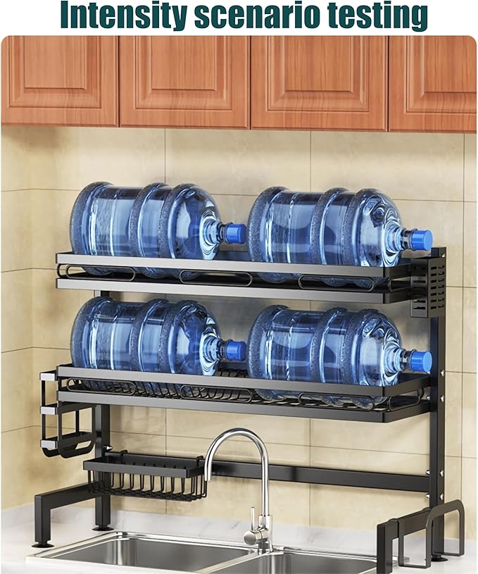 Dish Drying Rack Kitchen Organizers Storage Drying Rack Over Sink Dish Drying Rack Under Sink organizer3 Tier Dish Strainer with Storage Basket