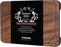Axeman Walnut Wood Cutting Board with Juice Groove for Kitchen Countertop, Tick American Black-Walnut Wooden Chopping Board Charcuterie Board Butcher Block for Meat Vegetables, 12x8 inch