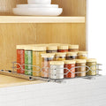 Pull Out Spice Rack Organizer for Cabinet, Slide Out Spice Organization for Cabinet Storage for Spices, Bottles & Jars, Sliding Spice Shelf for Narrow Kitchen Cabinets, Pantry, 8.5"W x 10.5"D x 2.5"H
