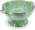 Golden Rabbit Enamelware Large Colander, 5 quart, Modern Monet