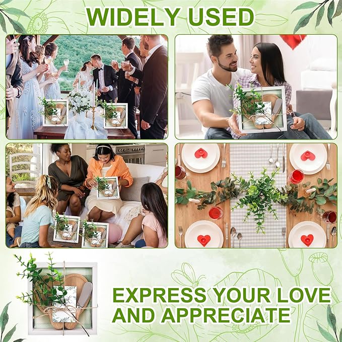 LemonRoad 6 Set Bridal Shower Gifts Bamboo Heart Shaped Charcuterie Board with Utensils Kitchen Towels Thank You Tags for Baby Shower Weddings Bridal Birthday Holiday Party Favors Housewarming