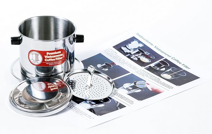 Vietnamese Coffee Filter Infuser Filter, Perfect for Camping or Travel, Iced or Hot, Small, 2 Pack