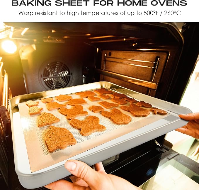 Zopeal 12 Pcs Metal Serving Trays for Food,Baking Sheet Pan Stainless Steel Small Nonstick Cookie Sheet Set Quarter Baking Pan,Toaster Oven and Dishwasher Safe(16 x 12 x 1 Inch)