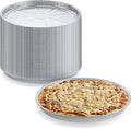 DCS Deals Pack of 25 -Disposable Round Foil Pizza Pans – Durable Pizza Tray for Cookies, Cake, Focaccia and More – Size: 12-1/4" x 3/8" (25)