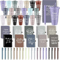 Shellwei 60 Pcs Employee Appreciation Gifts Bulk 24 oz Thank You Tumbler with Lid and Straw Mini Spiral Notebooks and Pens Appreciation Gifts for Team Employee Coworkers Teacher (Teamwork)