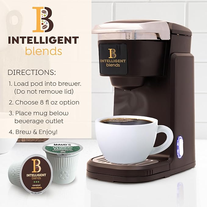Intelligent Blends Dark Roast Coffee Pods Variety Pack, 50 ct, Single Serve Pods – 100% Arabica Coffee, Compatible with Keurig K Cups Maker